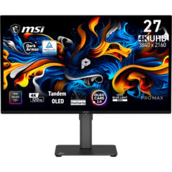 MSI Pro MAX 271UPX12G computer monitor 67,3 cm (26.5") 3840 x 2160 Pixels UltraWide Full HD QD-OLED Zwart