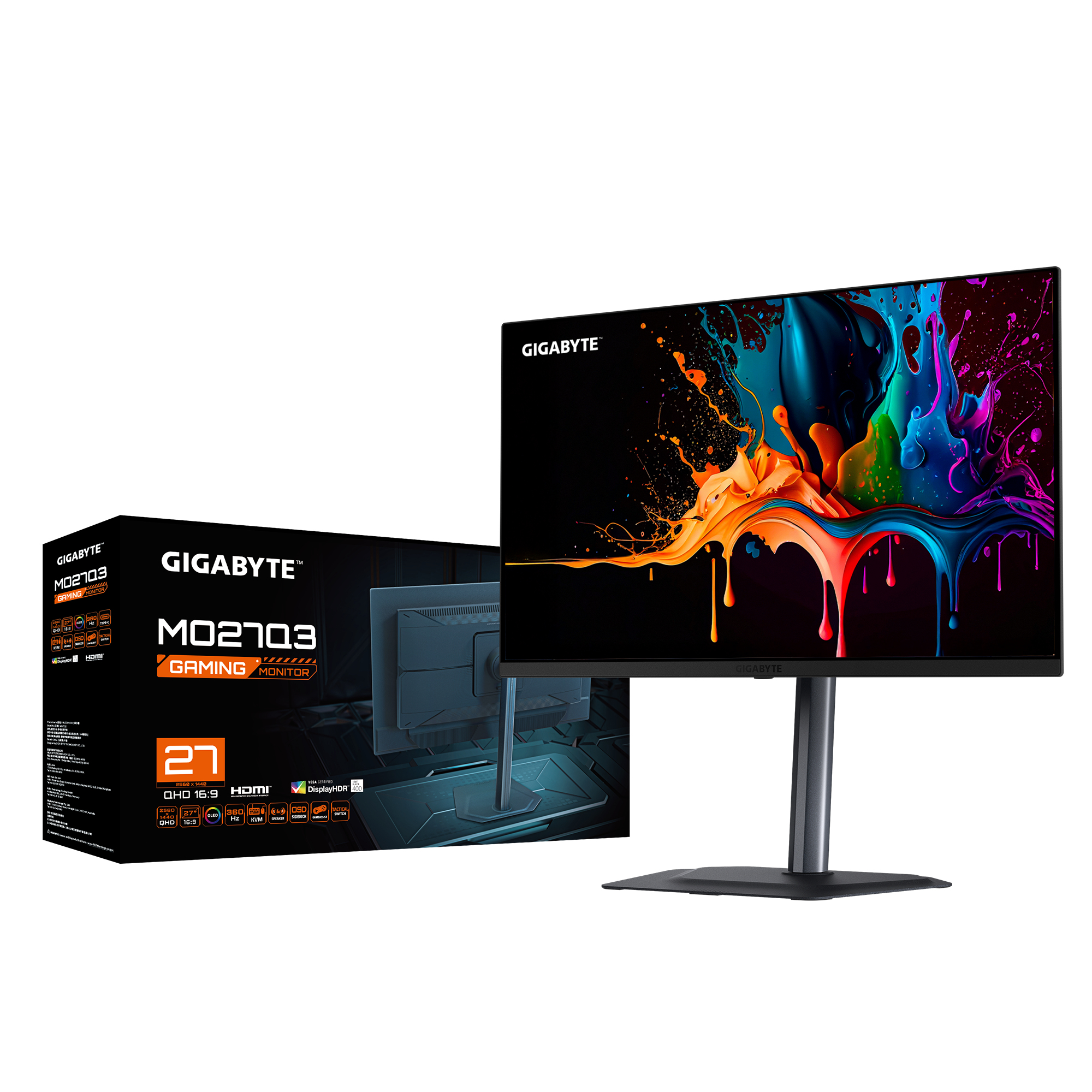 GIGABYTE MO27Q3 computer monitor 68,6 cm (27") 2560 x 1440 Pixels Quad HD QD-OLED Zwart - Afbeelding 6