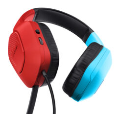 Trust GXT 416S Zirox Gaming Headset - USB gamingheadset – RGB-verlichting – Opklapbare microfoon – Zwart/Cyaan/Rood - Afbeelding 4