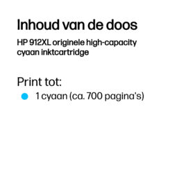 HP 912XL originele high-capacity cyaan inktcartridge - Afbeelding 4