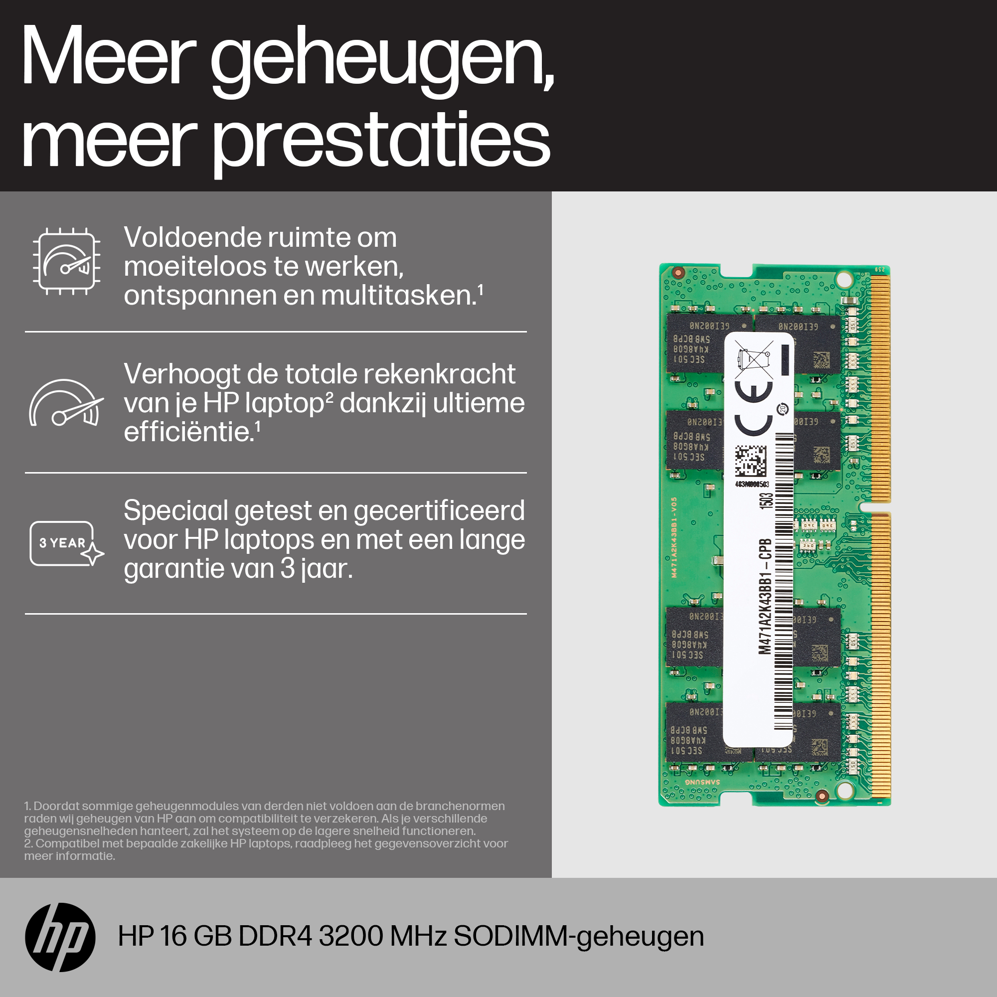 HP 16GB DDR4 3200 SODIMM Memory - Afbeelding 4