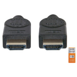 Manhattan HDMI kabel 4K@60Hz met Ethernet, 5 m, Gecertificeerd, geschikt voor ALLE 4K en 1080p/HD toepassingen - upgrade nu of zorg dat het klaarstaat voor wanneer je het nodig hebtzwartzwart, mannelijk naar mannelijk, zwart, levenslange garantie,equivalent HDMM5MP - Afbeelding 4