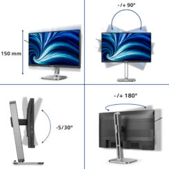 Philips 4000 series 24B2N4200/00 computer monitor 60,5 cm (23.8") 1920 x 1080 Pixels Full HD LCD Grijs - Afbeelding 6