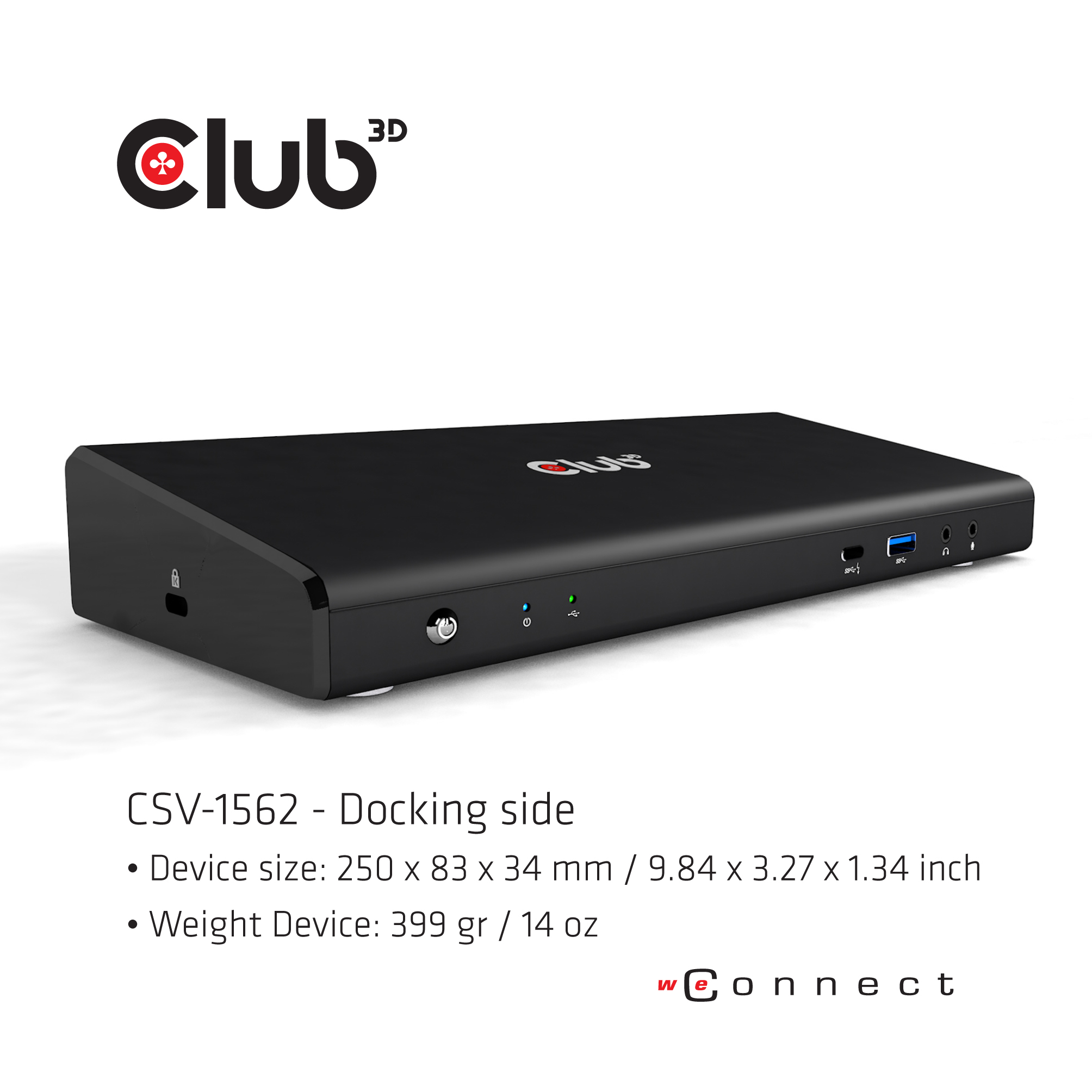 CLUB3D Type-C Universeel (2x 4K60Hz +1x 4K30Hz), oplaad Docking Station 60W DisplayLink® gecertificeerd en DP alt modus - kensington lock - Afbeelding 5
