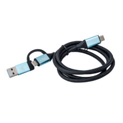 i-tec C31USBCACBL USB-kabel USB 3.2 Gen 1 (3.1 Gen 1) 1 m USB C 10 Gbit/s Zwart, Blauw