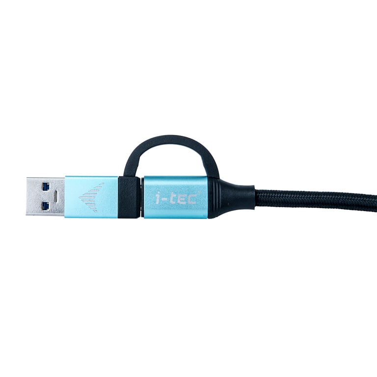 i-tec C31USBCACBL USB-kabel USB 3.2 Gen 1 (3.1 Gen 1) 1 m USB C 10 Gbit/s Zwart, Blauw - Afbeelding 3