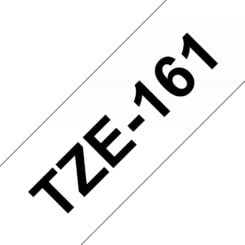 Brother TZE-161 labelprinter-tape Zwart op zilver - Afbeelding 2