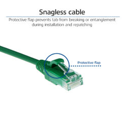 ACT Groene 0.5 meter LSZH U/UTP CAT6 datacenter slimline patchkabel snagless met RJ45 connectoren - Afbeelding 6