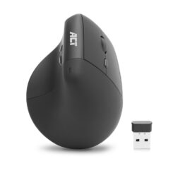 ACT Ergonomische draadloze muis 1600 DPI met verticale grip, gemaakt van gerecyclede materialen