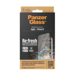 PanzerGlass ® Re:fresh Screen Protector iPhone 15 | Ultra-Wide Fit w. EasyAligner Doorzichtige schermbeschermer Apple 1 stuk(s) - Afbeelding 4
