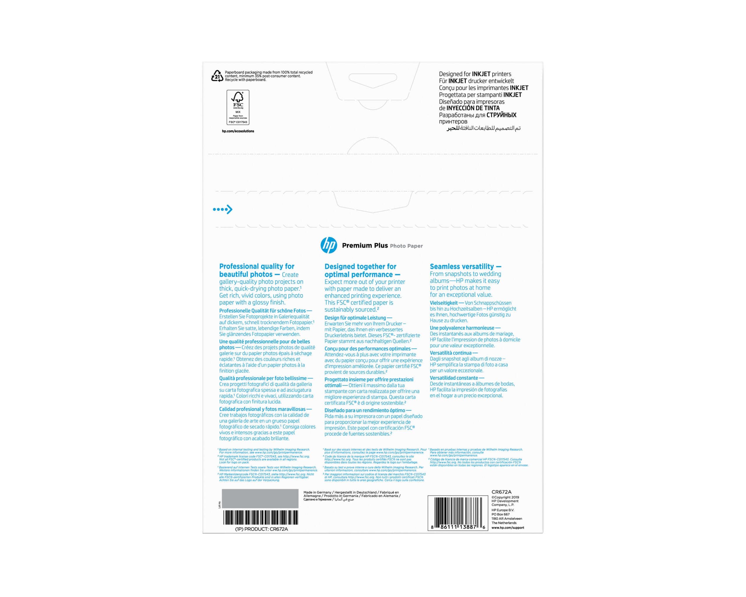 HP Premium Plus glanzend fotopapier, 20 vel, A4/210 x 297 mm - Afbeelding 4