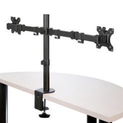 StarTech.com Dubbele Monitorarm - VESA Bureausteun voor Schermen tot 32" - Ergonomische Draaibare Beugel met Bureauklem/Doorvoer bevestiging - Verstelbare Hoogte/Kantelen/Zwenken/Roteren - Afbeelding 3