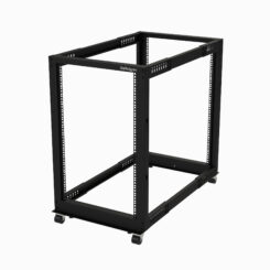 StarTech.com 18U 4-Post Server Rack, 19in Open Frame Rack met 101cm Montagediepte en 544kg Draagkracht, Mobiel of Vrijstaand IT Rack