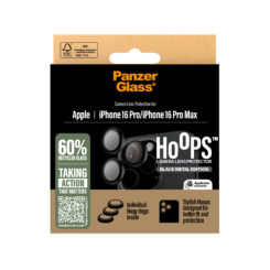 PanzerGlass ® Hoops® Camera Lens Protector Black iPhone 16 Pro | 16 Pro Max Doorzichtige schermbeschermer Apple 1 stuk(s) - Afbeelding 4