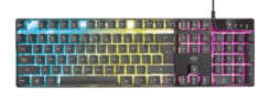 Trust GXT 835 Azor Verlicht gaming‑toetsenbord – gaming toetsenbord – Rainbow Wave verlichting – Anti‑ghosting functie – QWERTY – Zwart - Afbeelding 5