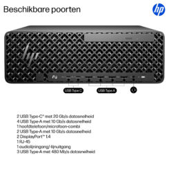 HP Z2 SFF G1i Wolf Pro Security Edition Intel Core Ultra 7 265 32 GB DDR5-SDRAM 1 TB SSD Windows 11 Pro Workstation AI Workstation, AI PC Zwart - Afbeelding 5