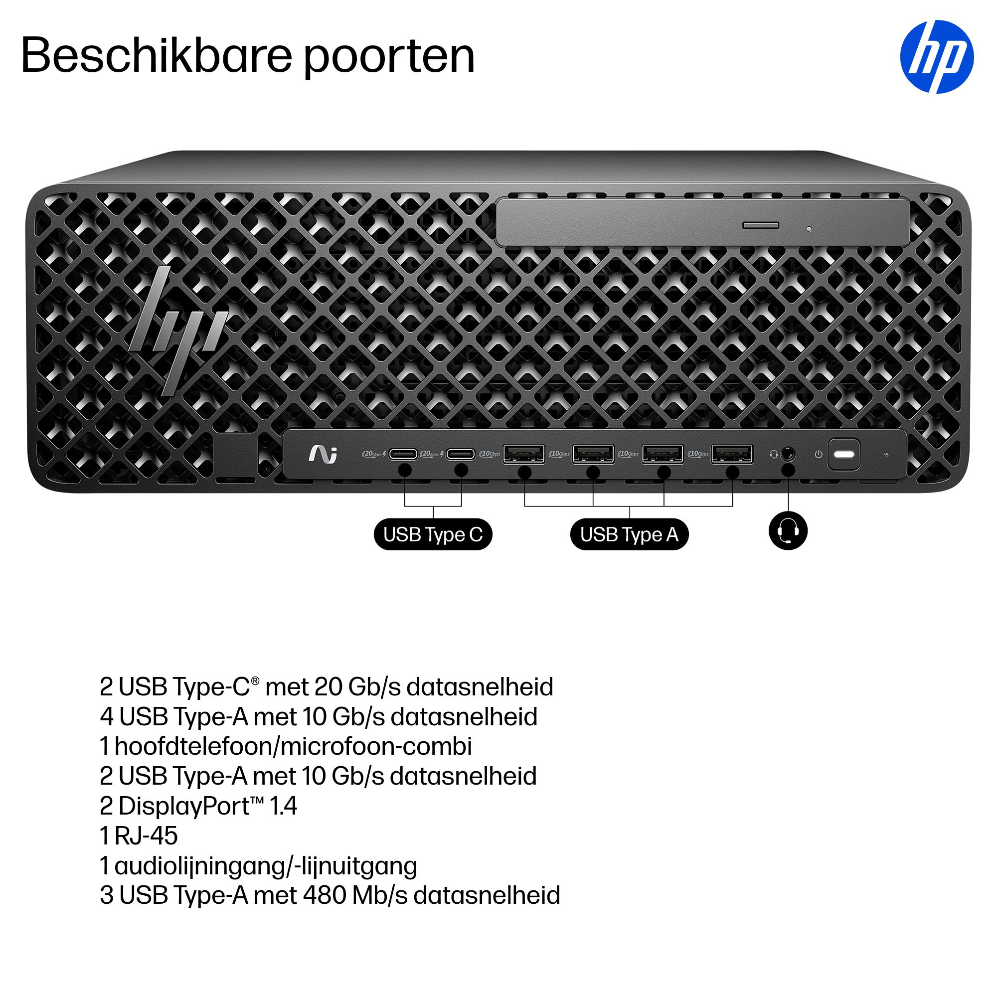 HP Z2 SFF G1i Wolf Pro Security Edition Intel Core Ultra 7 265 32 GB DDR5-SDRAM 1 TB SSD Windows 11 Pro Workstation AI Workstation, AI PC Zwart - Afbeelding 5