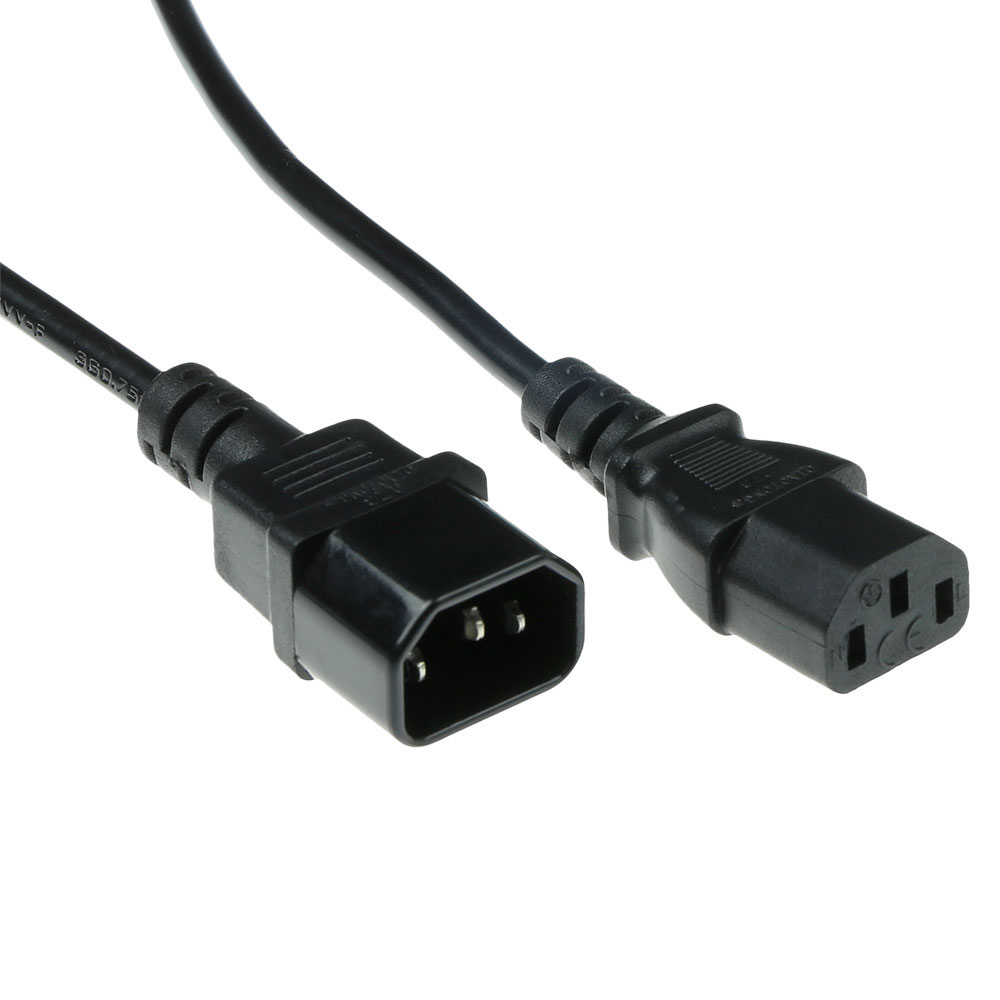 ACT Netsnoer C13 - C14 zwart 1,8 m
