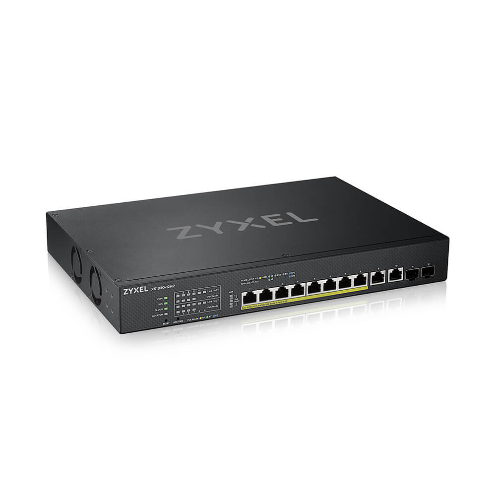 Zyxel XS1930-12HP-ZZ0101F netwerk-switch Managed L3 10G Ethernet (100/1000/10000) Power over Ethernet (PoE) Zwart - Afbeelding 2