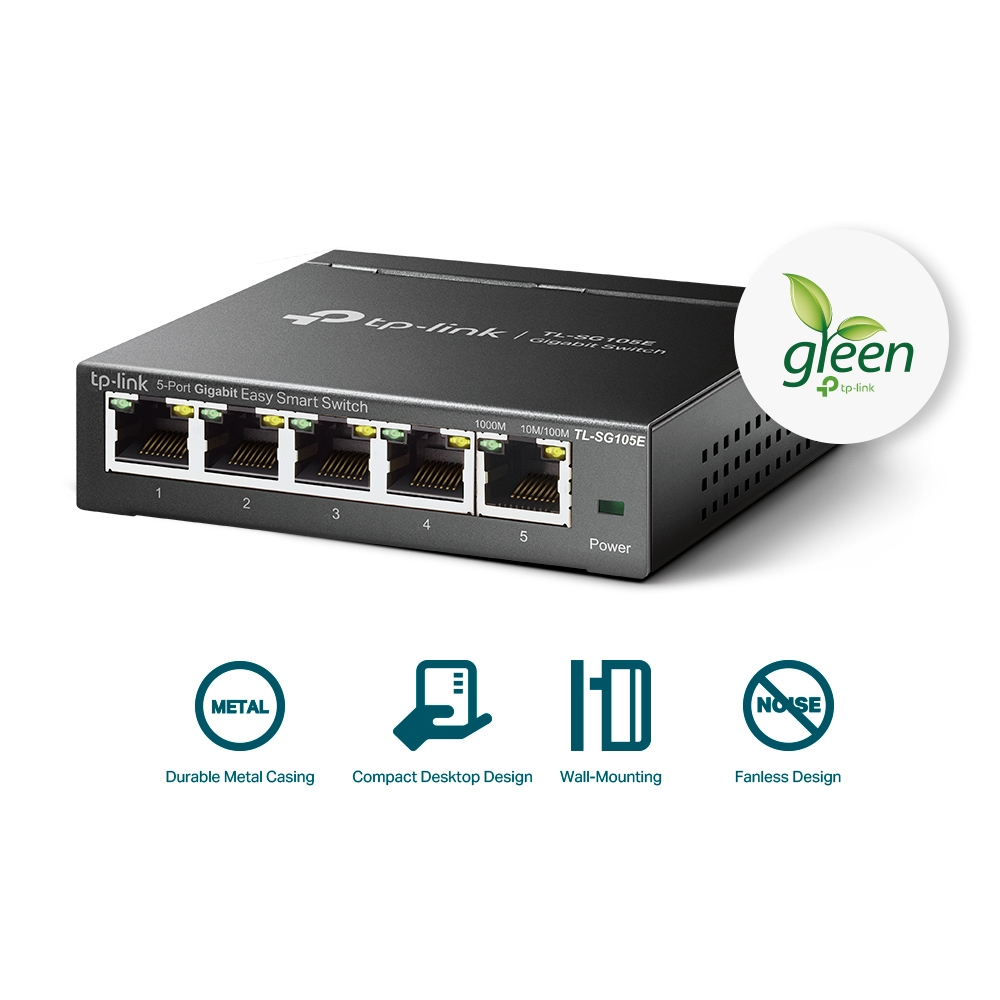 TP-Link TL-SG105E netwerk-switch Managed L2 Gigabit Ethernet (10/100/1000) Zwart - Afbeelding 6