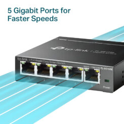 TP-Link TL-SG105E netwerk-switch Managed L2 Gigabit Ethernet (10/100/1000) Zwart - Afbeelding 5