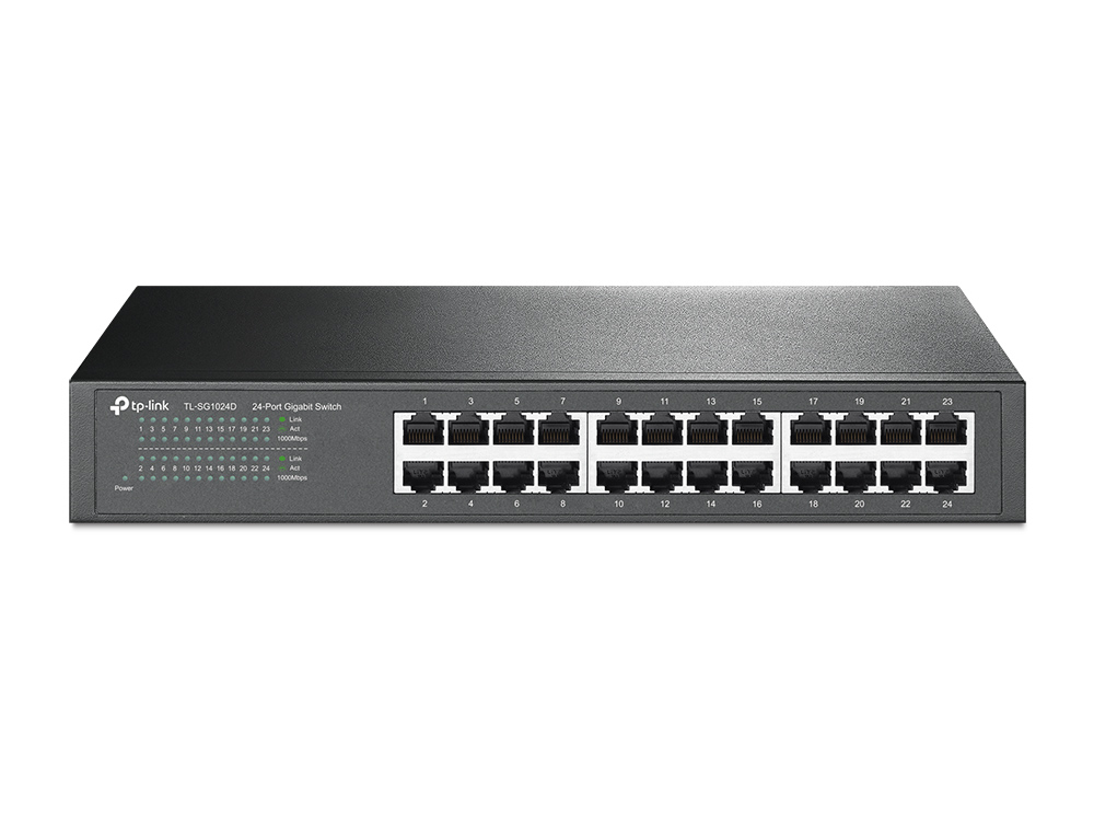 TP-Link TL-SG1024D Unmanaged Gigabit Ethernet (10/100/1000) Grijs - Afbeelding 2