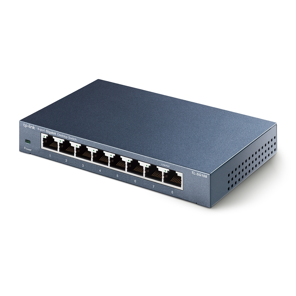 TP-Link TL-SG108 Unmanaged Gigabit Ethernet (10/100/1000) Zwart - Afbeelding 3