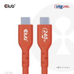 CLUB3D USB2 Type-C Bi-Directional USB-IF Certified Cable Data 480Mb, PD 240W(48V/5A) EPR M/M 4m / 13.13ft - Afbeelding 3