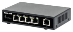 Intellinet 5-poorts Gigabit Ethernet PoE+ netwerk switch, 4x PoE-poorten, IEEE 802.3at/af conform, 62 W PoE-budget, endspan, desktopuitvoering, 3 jaar garantie - Afbeelding 2