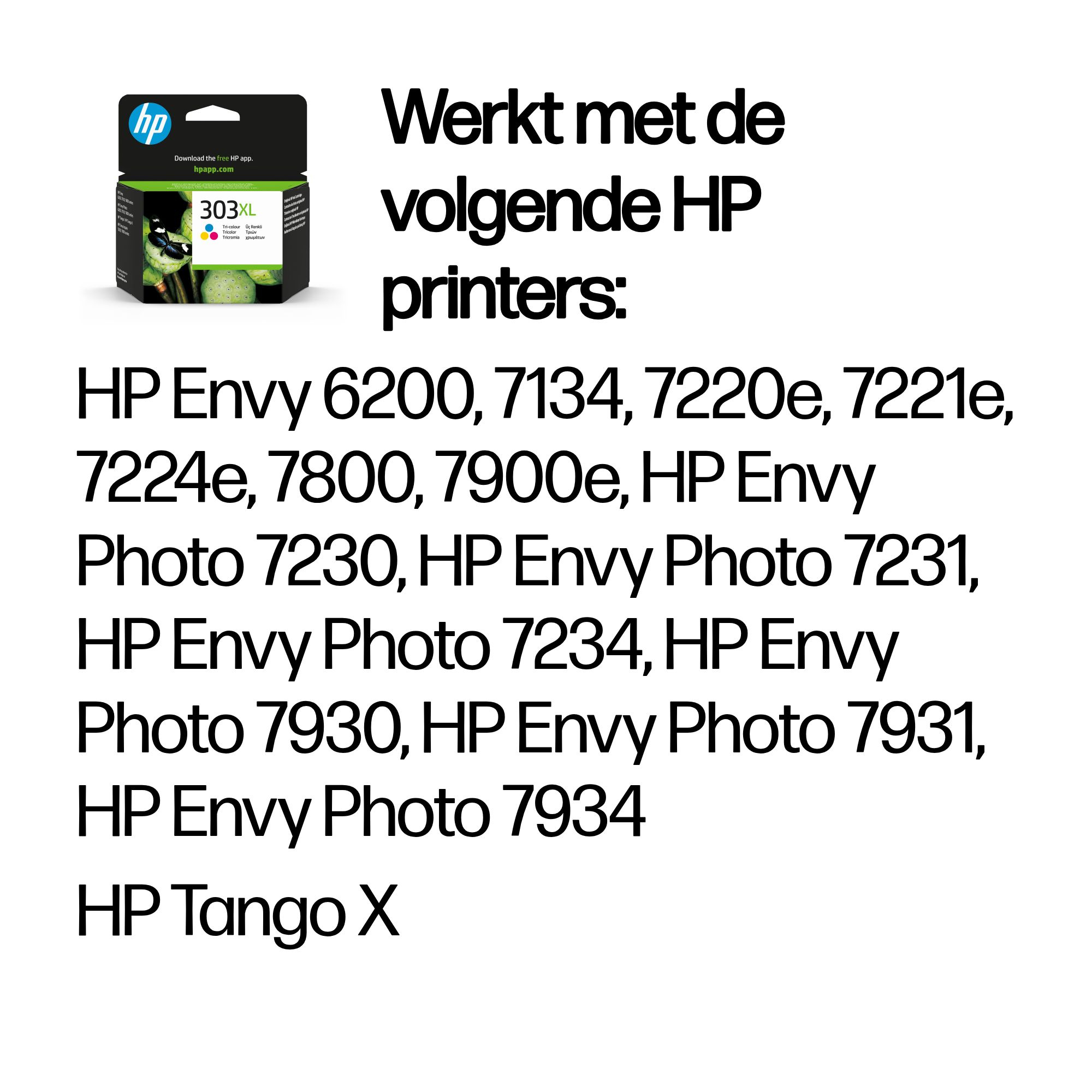 HP 303XL originele high-capacity drie-kleuren inktcartridge - Afbeelding 3