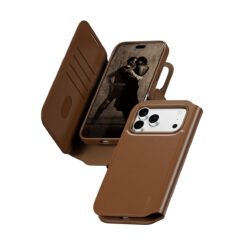 PanzerGlass CARE™ by ® Tango 2-in-1 Wallet Case Brown w. MagSafe iPhone 2026 Pro Max | 17 Pro Max mobiele telefoon behuizingen Hoes Transparant
