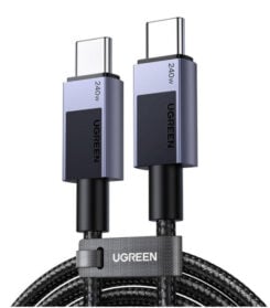 Ugreen 45068 USB-kabel 2 m USB C 0,48 Gbit/s 240 W Zwart, Grijs