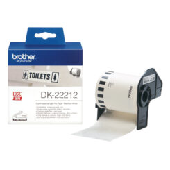 Brother DK-22212 labelprinter-tape Zwart op wit - Afbeelding 2
