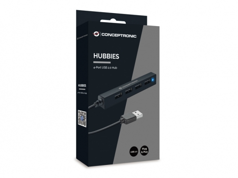 Conceptronic HUBBIES05B interface hub USB 2.0 480 Mbit/s Zwart - Afbeelding 4