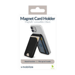 Mobilize MagSafe Compatible Magnet Card Holder with Stand Function Black - Afbeelding 9