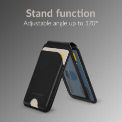 Mobilize MagSafe Compatible Magnet Card Holder with Stand Function Black - Afbeelding 2