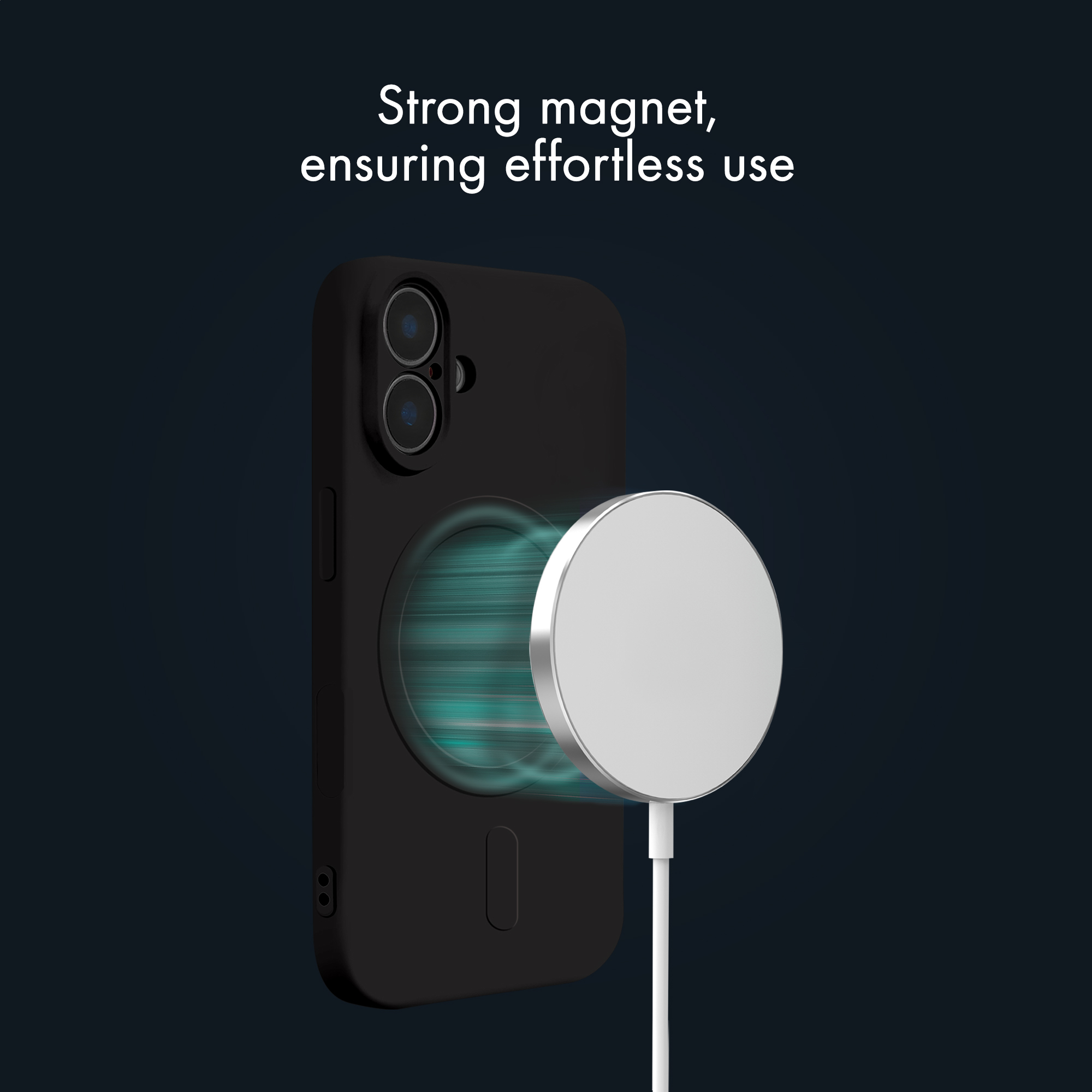 My Style Protective Flex Magsafe Compatible Case for Apple iPhone 13/14/15 Black - Afbeelding 8
