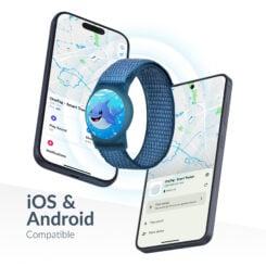 Beeep OneTag Apple Find My & Android Tracker - Kids Wristband Velcro Dolphin