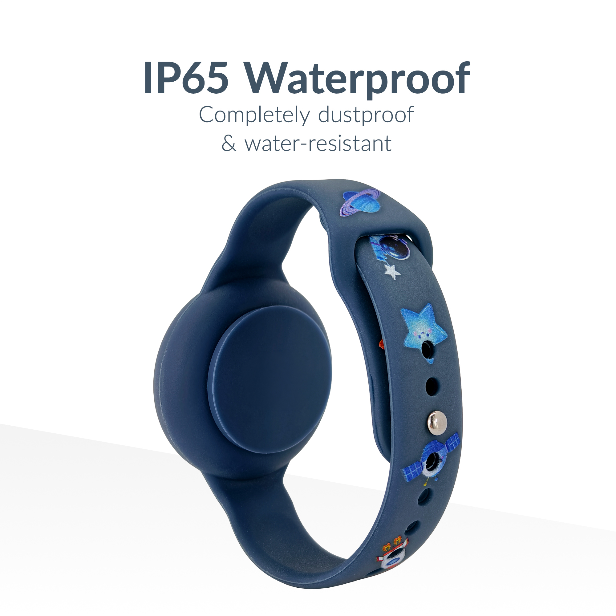 Beeep OneTag Apple Find My & Android Tracker - Kids Wristband Silicon Astronaut - Afbeelding 4