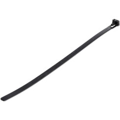 StarTech.com 25 cm Zwarte Herbruikbare Kabelbinders - 7 mm Breed, 65 mm Bundeldiameter, 22 kg Treksterkte - Hersluitbare Nylon Snelbinders voor Binnen/Buiten, 94V-2/UL Listed, 100 stuks