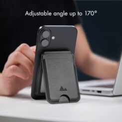 My Style MagSafe Compatible Magnet Card Holder with Stand Function Black - Afbeelding 5