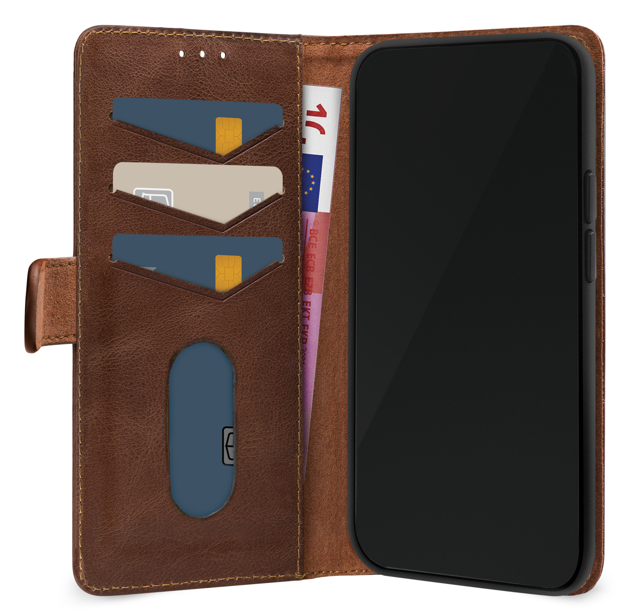 Mobilize Leather Wallet Apple iPhone 17 Brown - Afbeelding 2