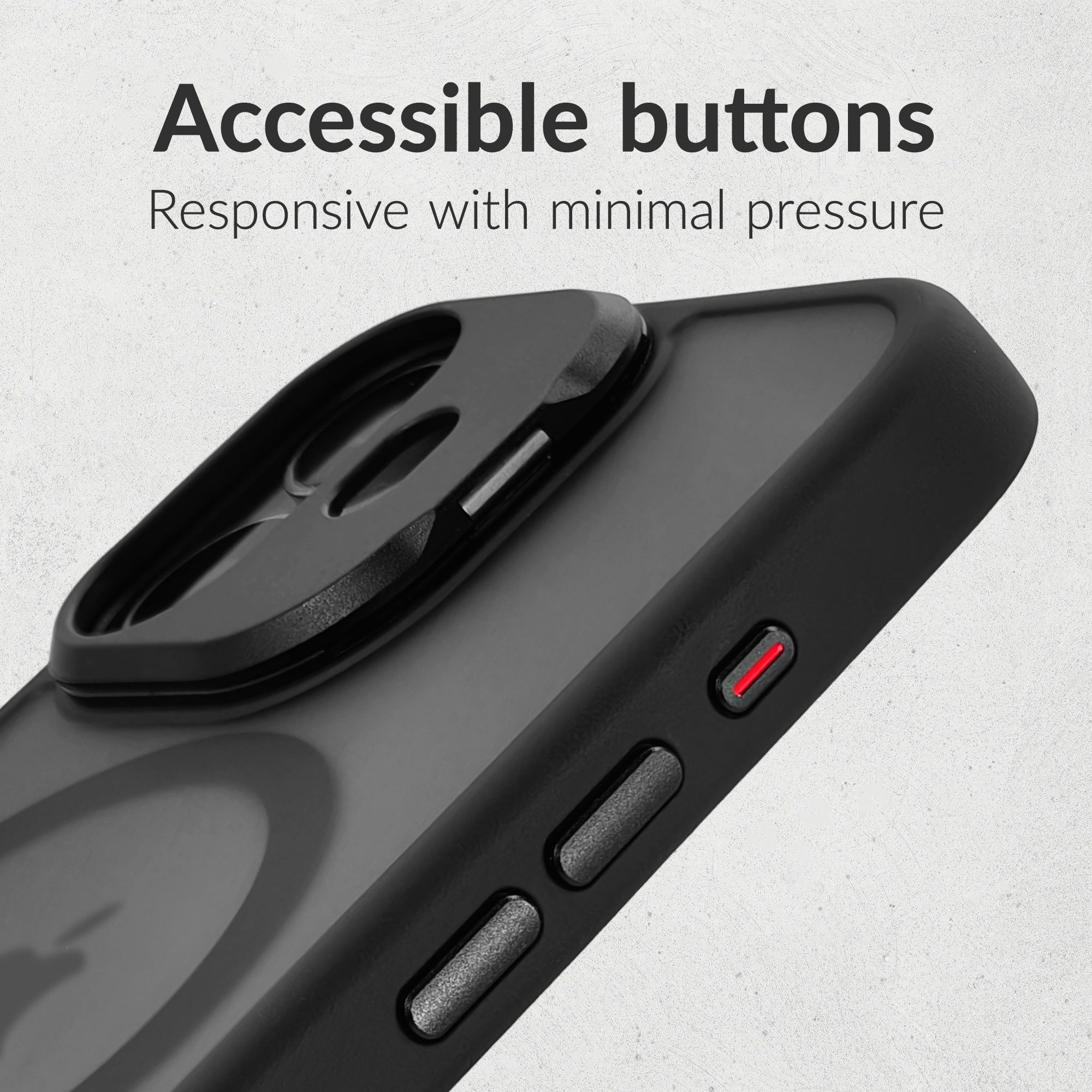 Mobilize MagSafe Compatible Hybrid Pro Case with Camera Stand Apple iPhone 13/14/15 Black - Afbeelding 2