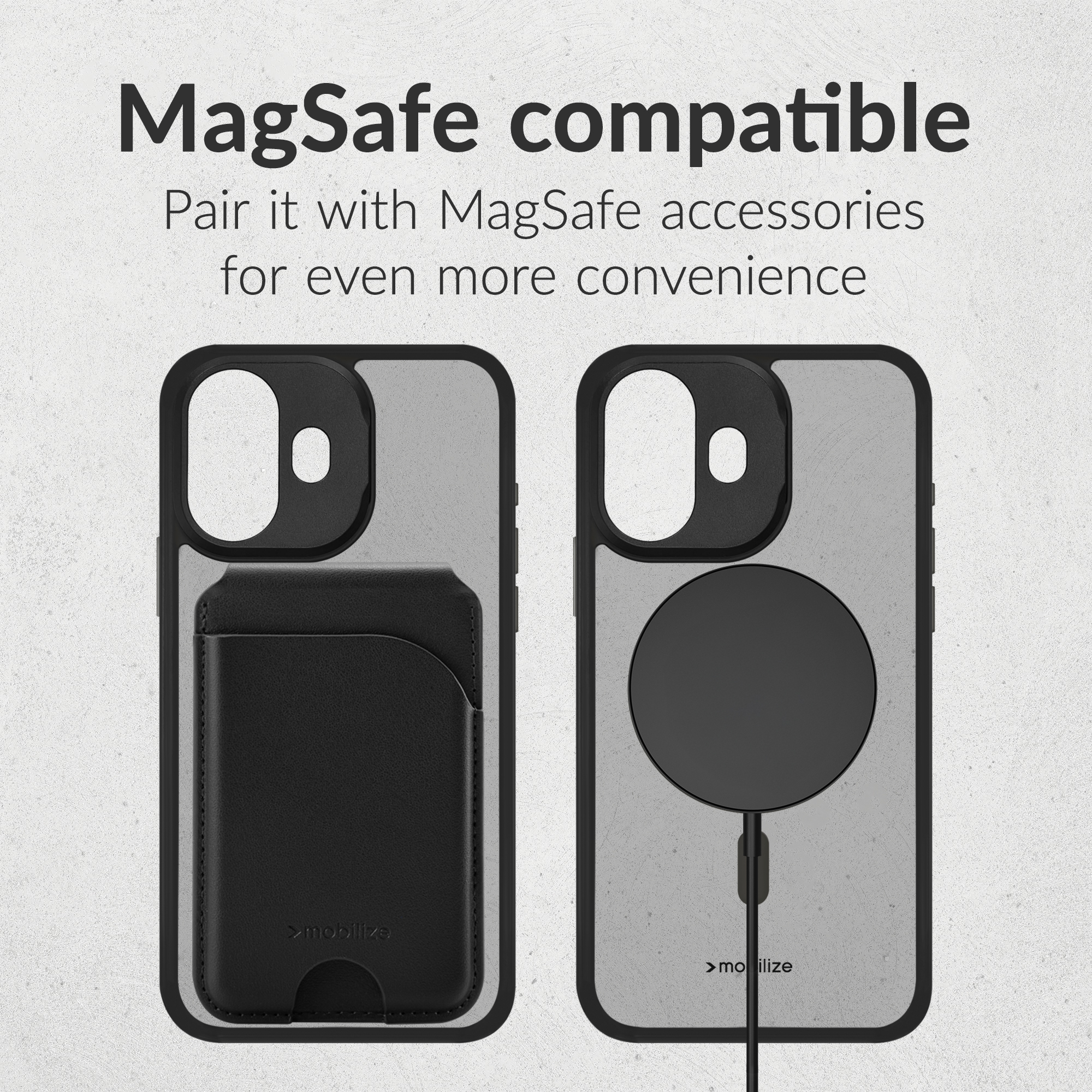 Mobilize MagSafe Compatible Hybrid Pro Case with Camera Stand Apple iPhone 13/14/15 Black - Afbeelding 7