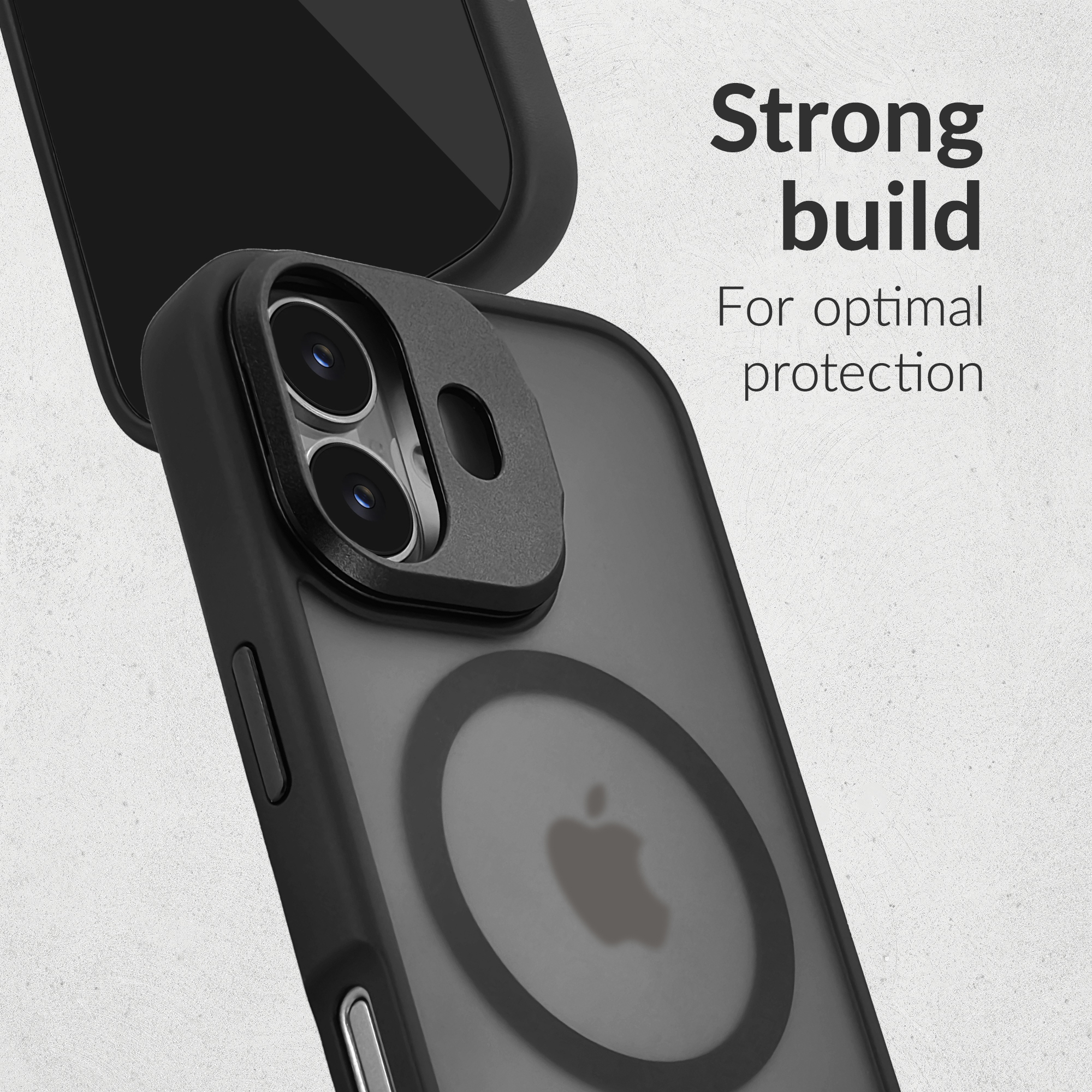 Mobilize MagSafe Compatible Hybrid Pro Case with Camera Stand Apple iPhone 17 Black - Afbeelding 3