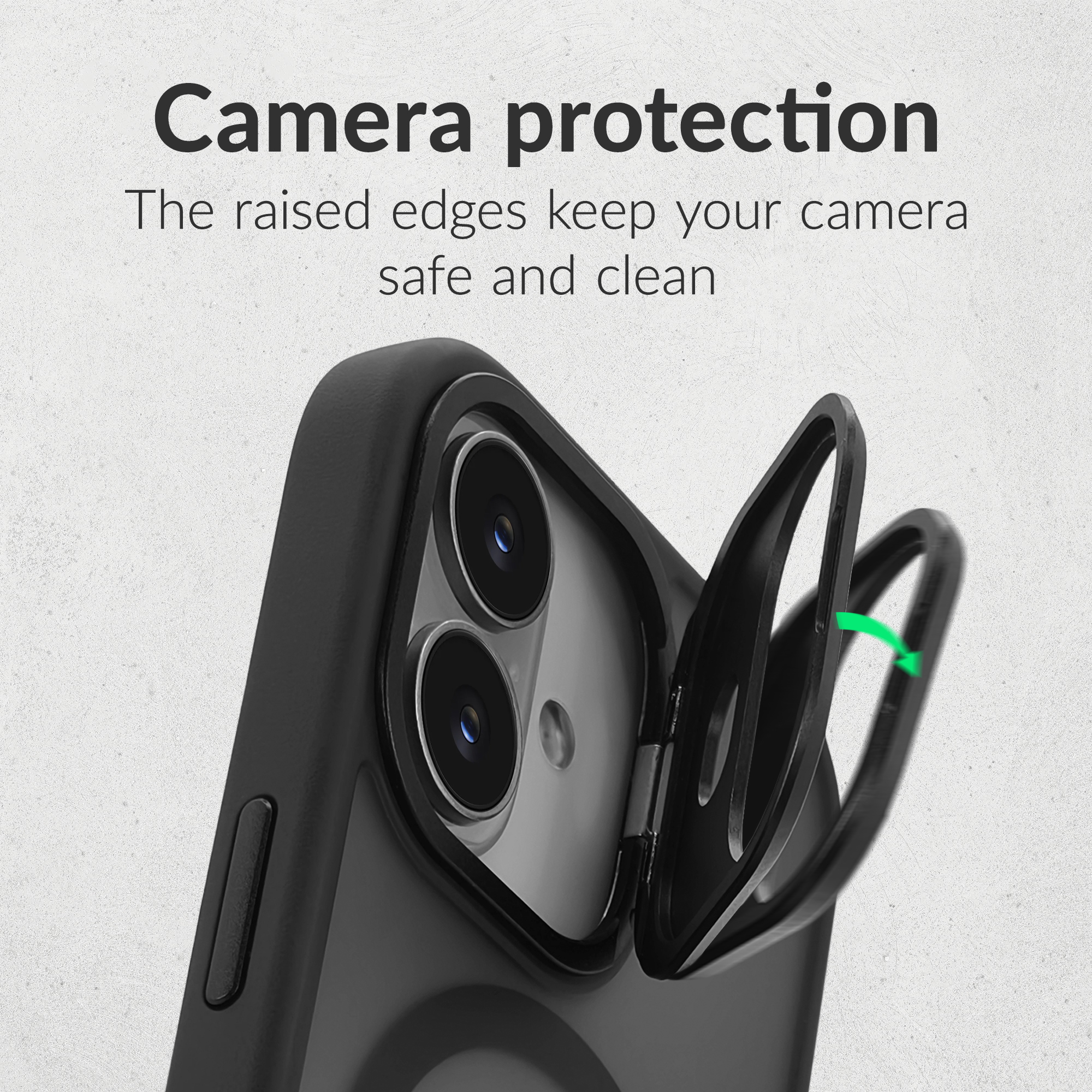 Mobilize MagSafe Compatible Hybrid Pro Case with Camera Stand Apple iPhone 17 Black - Afbeelding 5