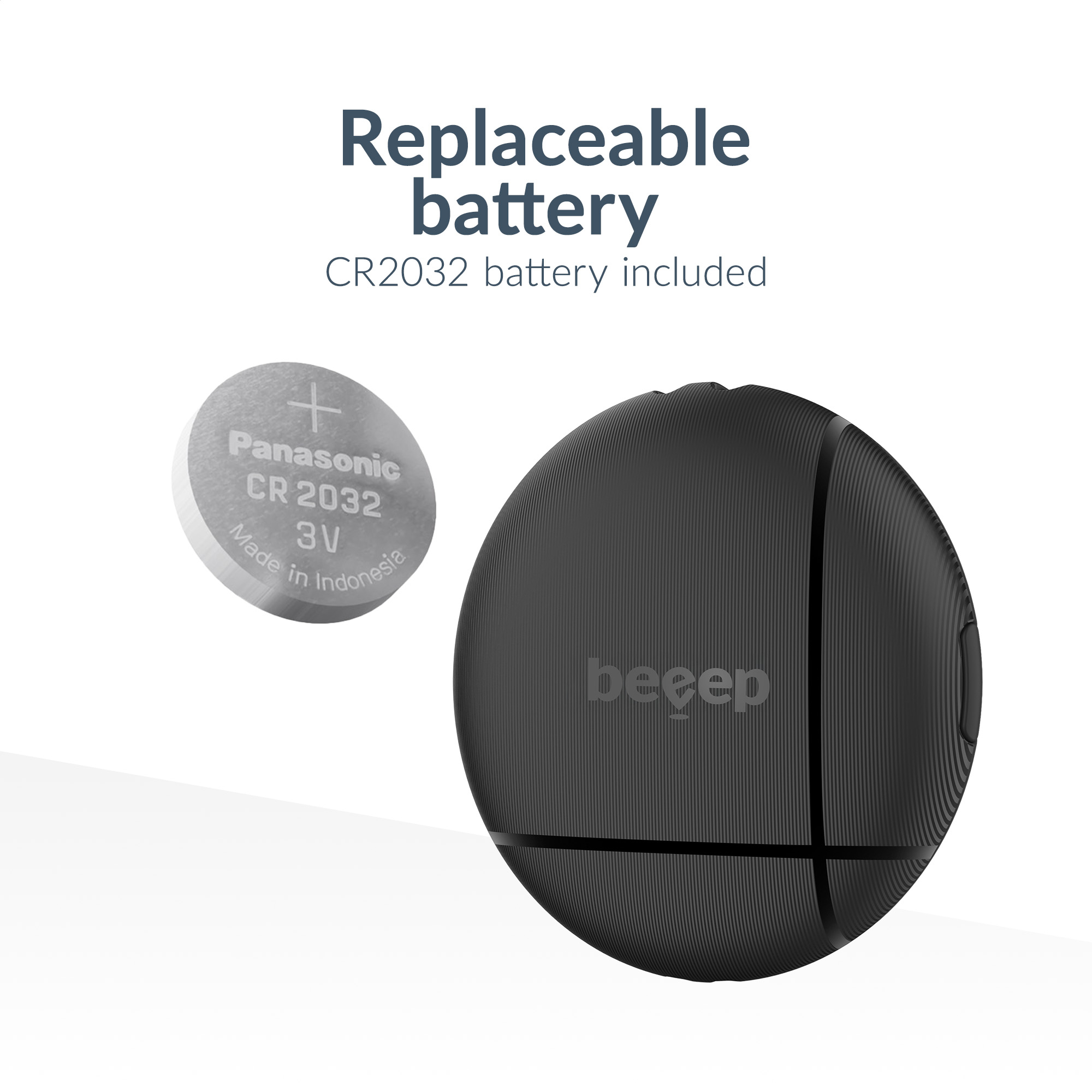 Beeep OneTag Apple Find My & Android Tracker Black & Keychain Black - 1 pack - Afbeelding 7