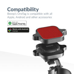 Beeep OneTag Apple Find My & Android Tracker Black & Bicycle Reflector - Afbeelding 8