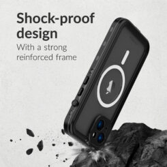 Mobilize MagSafe Compatible Waterproof Case Apple iPhone 15 Clear/Black - Afbeelding 5