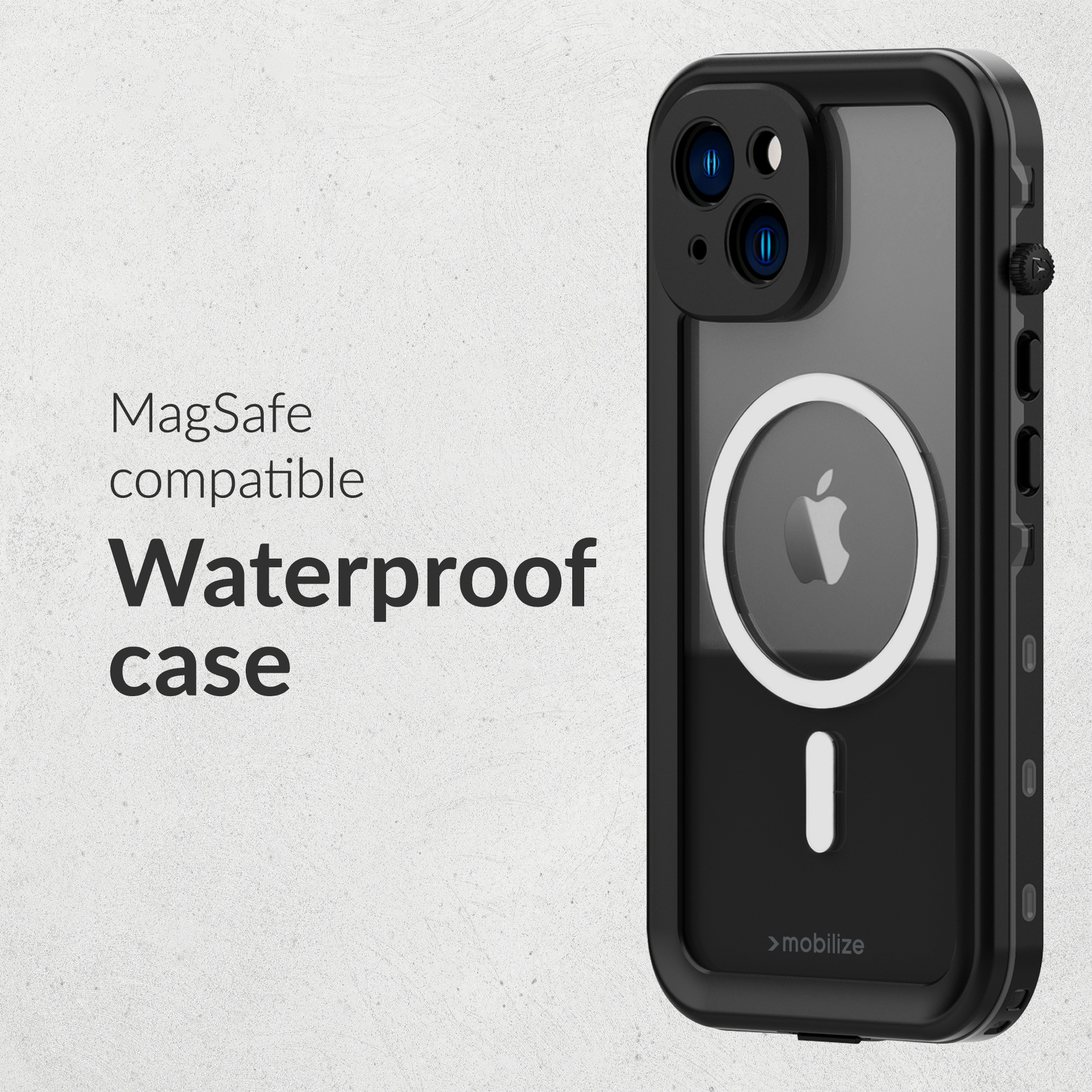Mobilize MagSafe Compatible Waterproof Case Apple iPhone 15 Plus Clear/Black